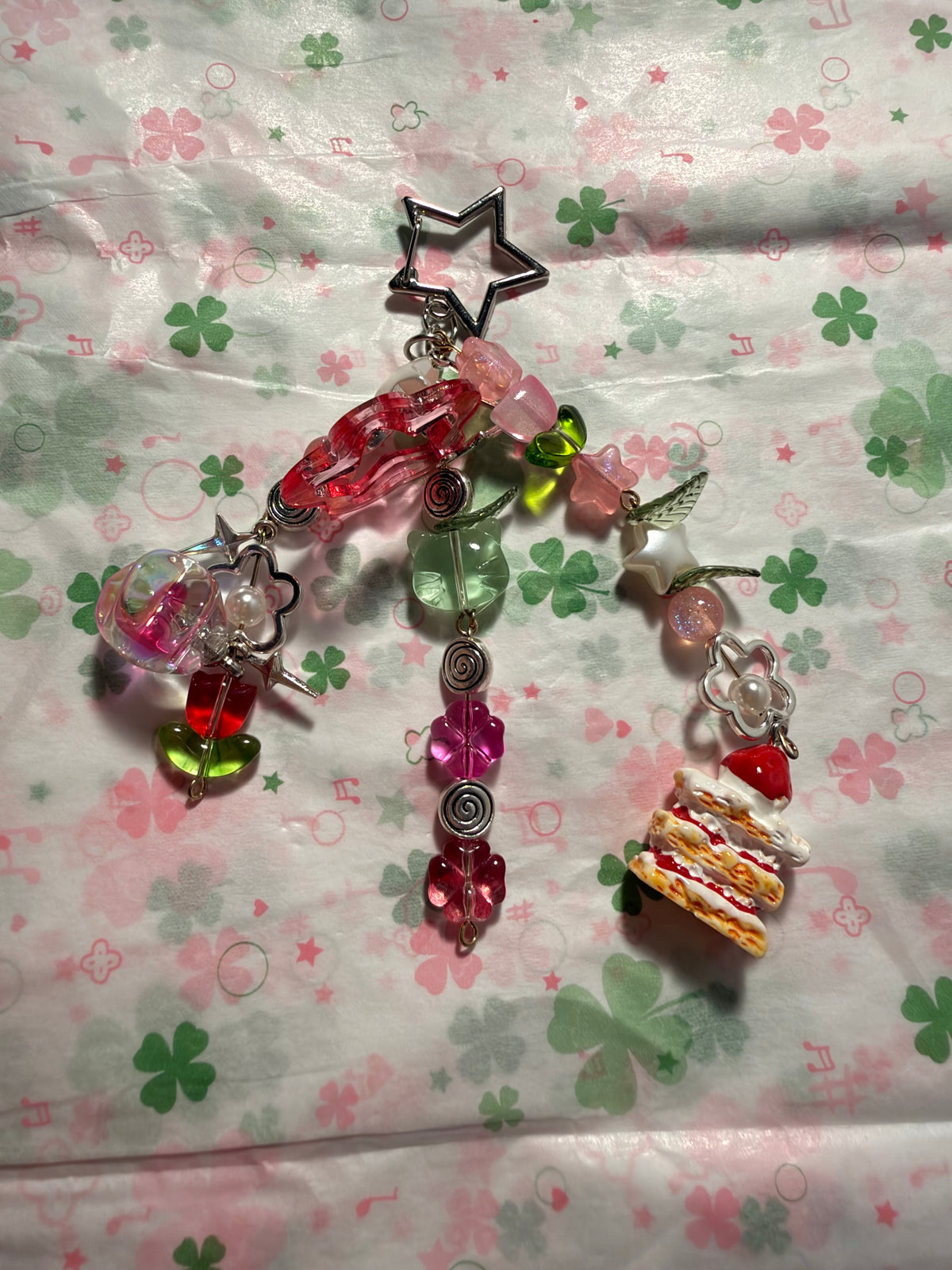Custom keychain - Red and Green Version 1
