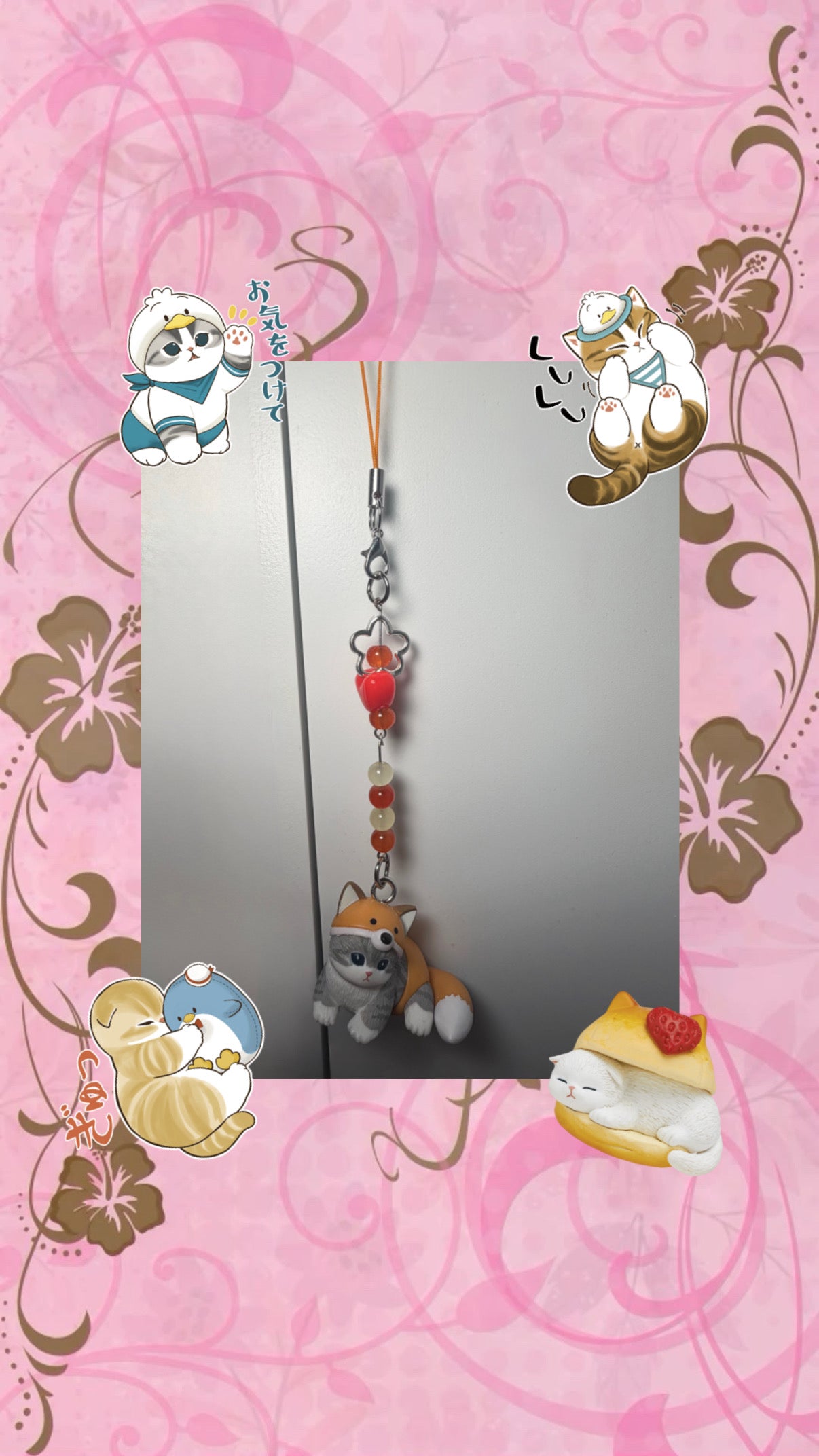 Mofusand Phone Charm - Fox Costume Cat