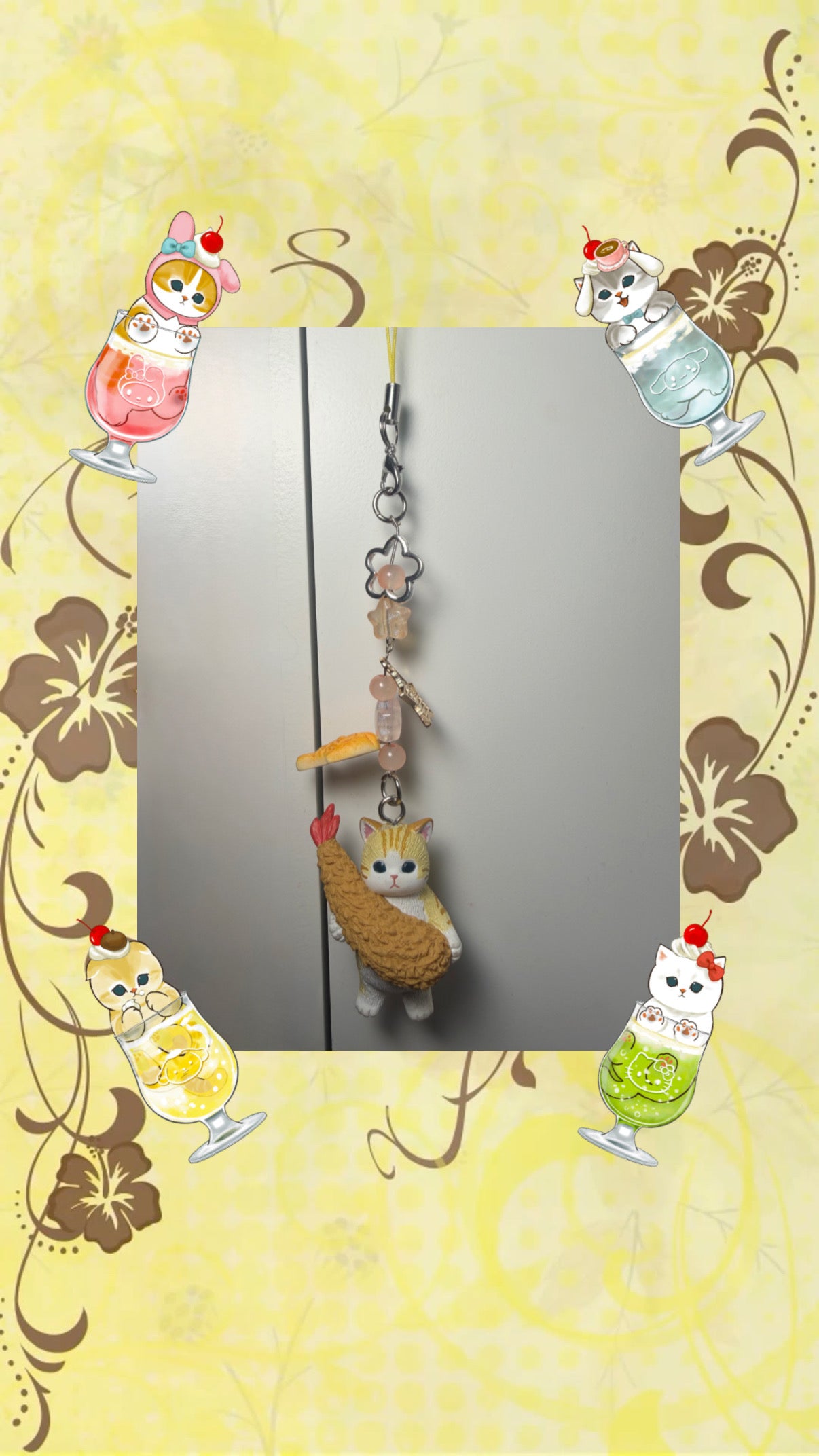 Mofusand Phone Charm - Holding Tempura